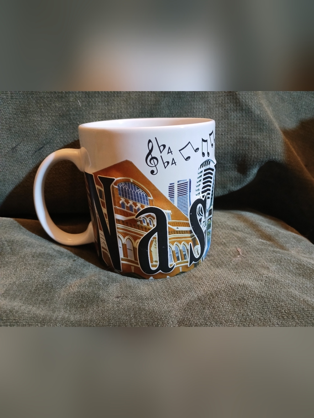 Nashville Ceramic Music-Themed Mug with City Design